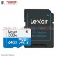 Lexar High Performance microSDXC UHS-I Card with Adapter 300x - 64GB